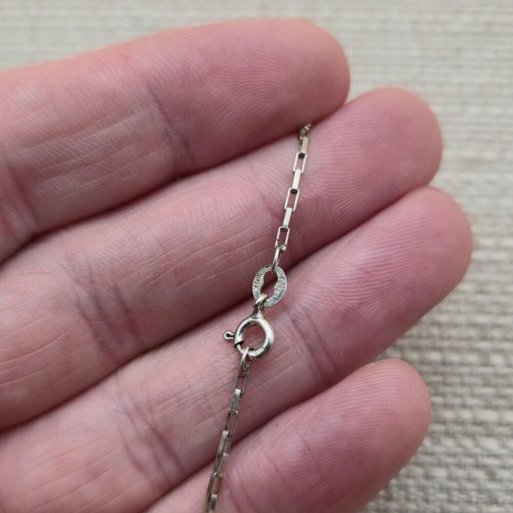 24 Inch Sterling Silver Large Textured Unique Heart Necklace A5946 - Picture 6 of 8